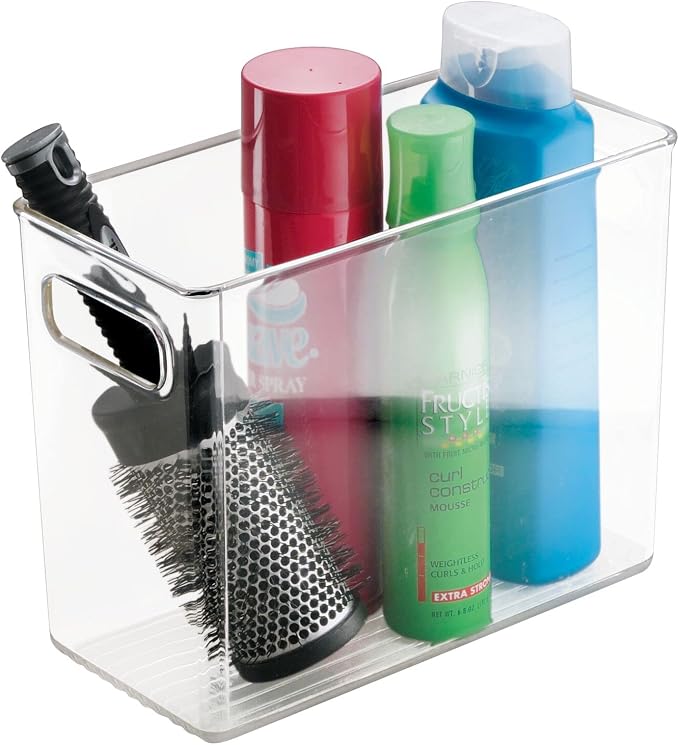 mDesign Tall Modern Stackable Plastic Storage Organizer Bin Basket - Image 8