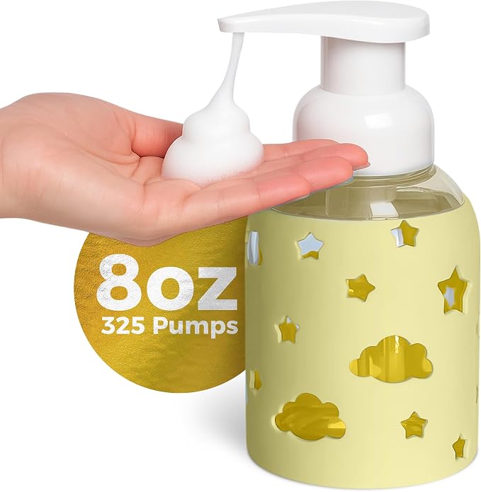 SoCal Suds & Company Foaming Hand Soap Dispenser Glass, Liquid Soap Pump by SoCalSudsCompany