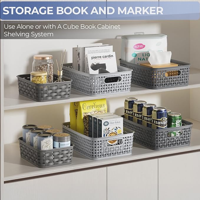 12 Pack Plastic Storage Baskets, Small Baskets - Image 6