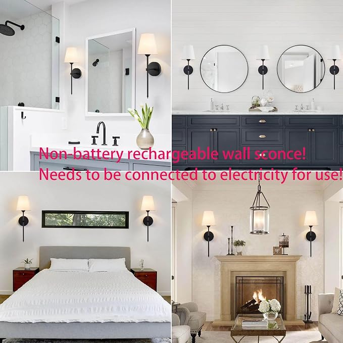 Wall Sconces Sets of 2, Retro Industrial Wall Lamps, Bathroom Vanity Sconces - Image 5