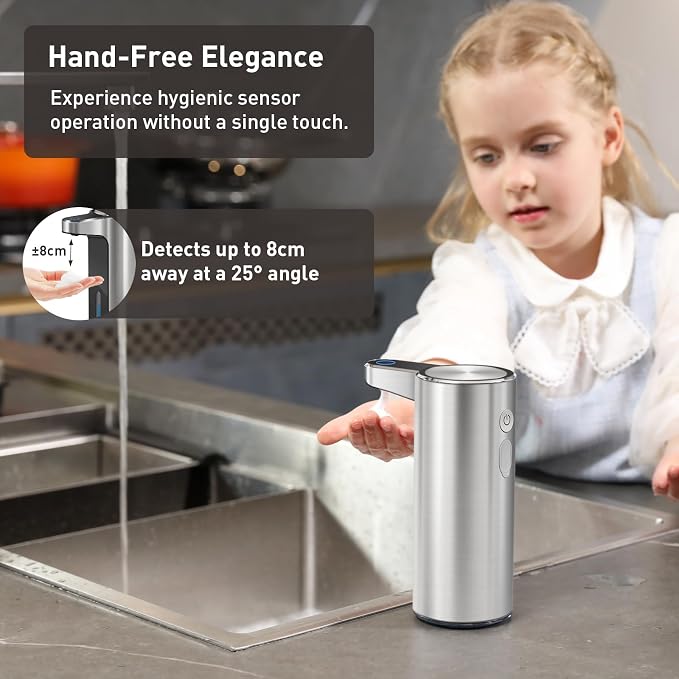 EKO Automatic Foaming Soap Dispenser, Touchless Foam Hand Soap Dispenser - Image 3