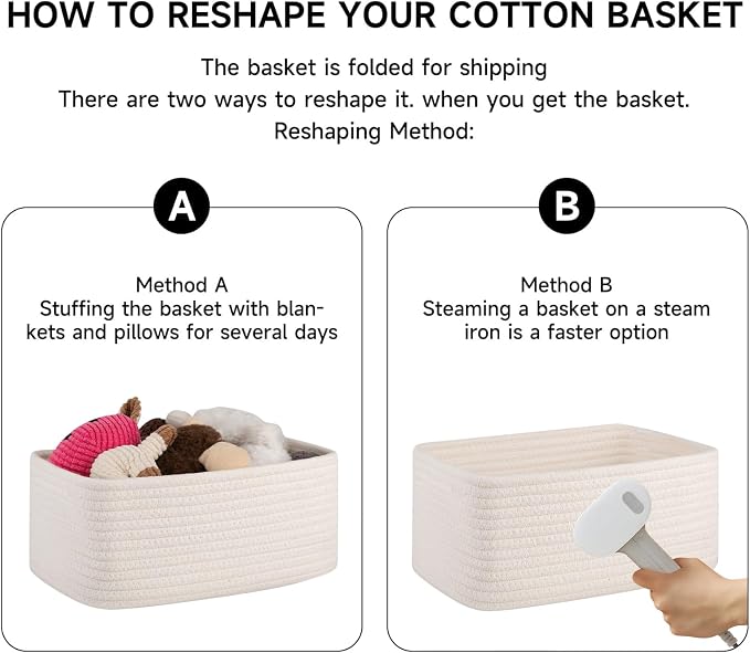 6 Pack Storage Baskets for Shelves, Small Baskets for Shelves, Cute Decorative - Image 7