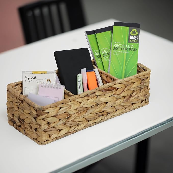 Water Hyacinth Basket for Toilet Paper, Wicker Baskets for Storage Bathroom - Image 2