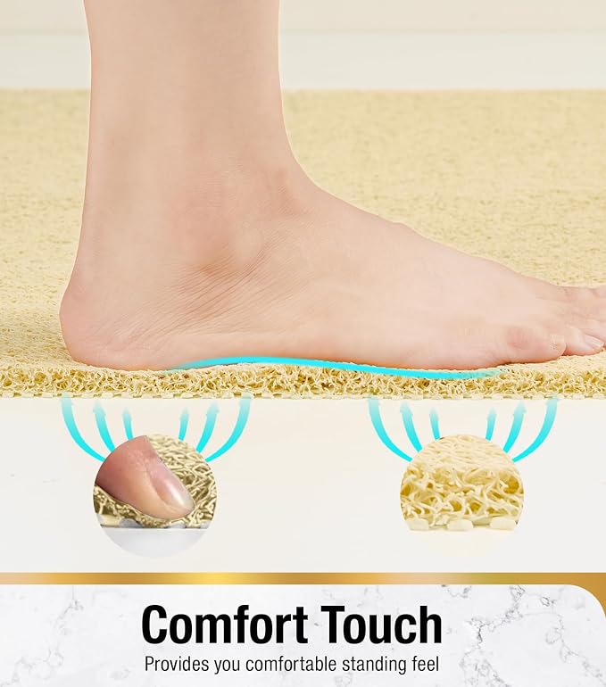 HITSLAM Shower mat Non Slip, 24 x 16 Inch Bath Mat - Image 4