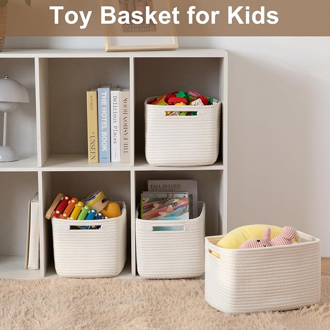 Storage Baskets for Organizing, Woven Decorative Baskets for Shelves - Image 5