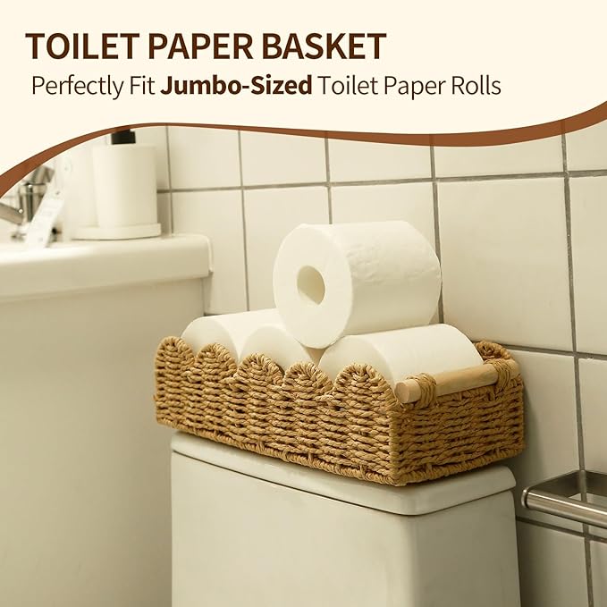 Paper Rope Storage Basket Set of 2 - Image 2