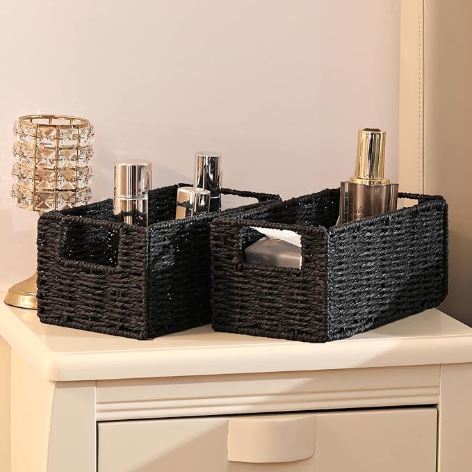 Vagusicc Wicker Storage Basket, Small Storage Baskets - Image 6