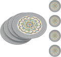 SHACOS 8 Inches Trivets for Hot Dishes, 4 Pieces Cotton and Felt Floral Pattern by SHACOS