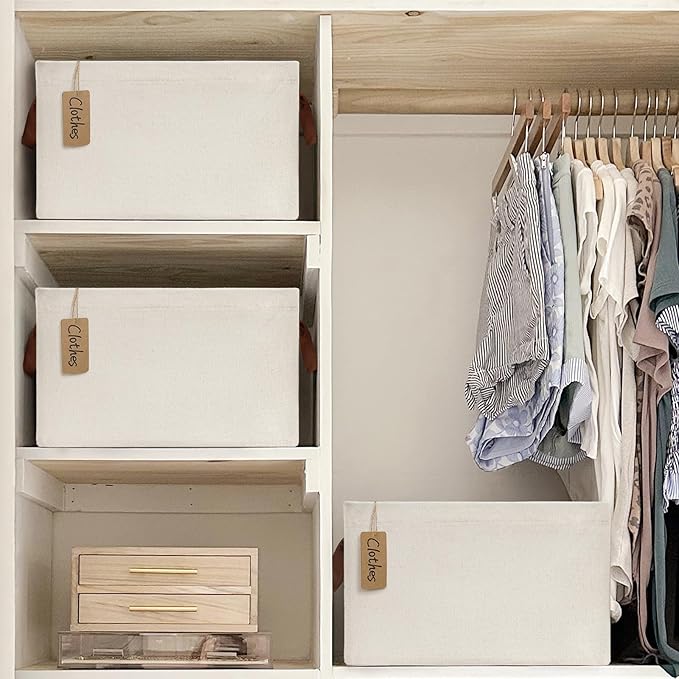 CHICVITA Storage Baskets for Shelves, Closet Organizers and Storage, 16 ¾" L x - Image 2