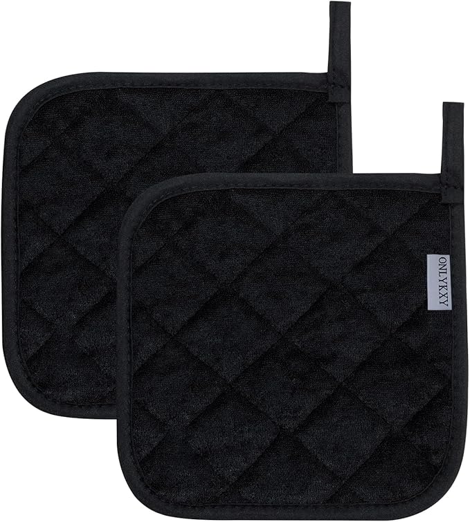 ONLYKXY 2pcs Cotton Heat Resistant Pads Basic Square Pot Holder 17cm/6.69inch by Unknown