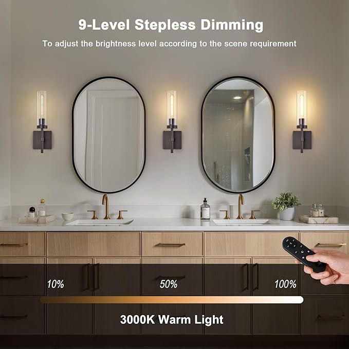 Oil Rubbed Bronze Battery Operated Wall Sconces - Image 4