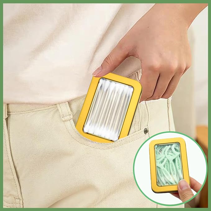 Cotton Swab Holder for Travel, Travel Floss Picks Case - Image 5