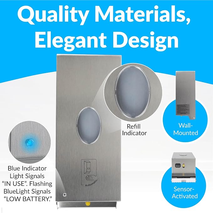 Bobrick B-2012 Automatic Wall-Mounted Liquid Soap Dispenser, Stainless Steel - Image 4