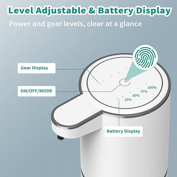 HOMELYLIFE Automatic Foam Soap Dispenser, 12.85oz Touchless Soap Dispenser - Image 3