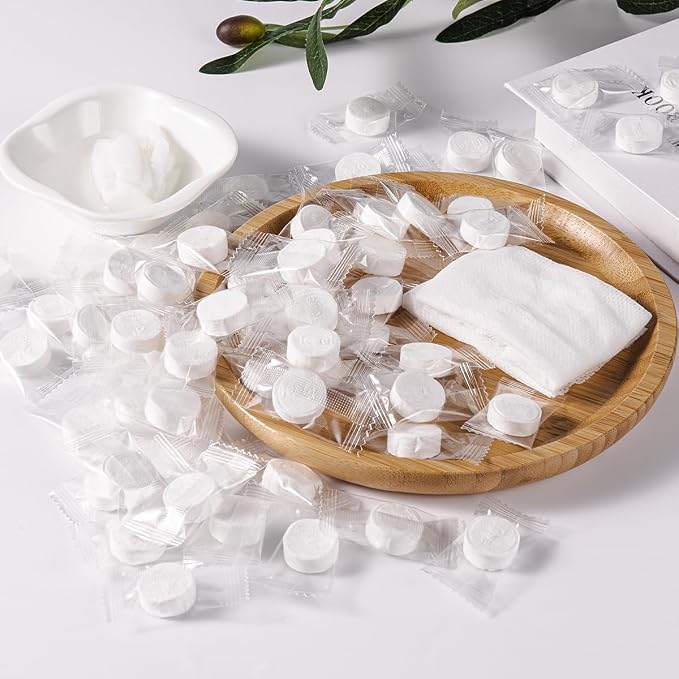 200 Pieces Compressed Towels Portable Disposable Mini Compressed Coin Tissue - Image 7
