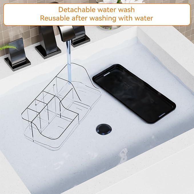 Yieach Mens Bathroom Organizer and Storage, Large 7 Slot Vanity Bathroom - Image 6
