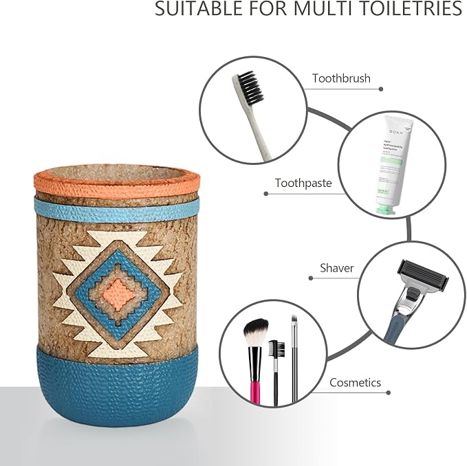 Bathroom Accessory Sets 4PCS Bathroom Accessories Set Complete Tribal Home - Image 6