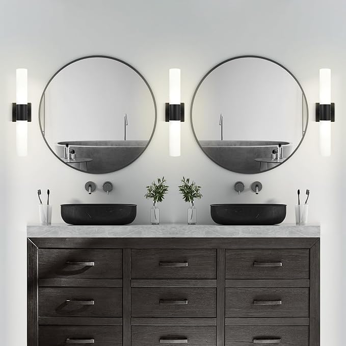 Kalium Bathroom Wall Sconces Set of Two, 21 Inch Modern Vanity Lights - Image 4