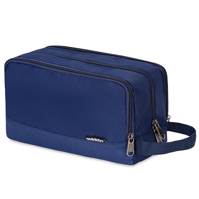 Toiletry Bag for Men Hanging Dopp Kit Water Resistant Shaving Bag Small by WANDF