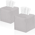 2 Pack, VIVIDLY Tissue Box Cover Holder, Square Modern PU Leather Tissue Box by VIVIDLY