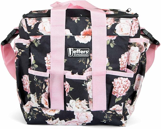 Jeffers Expression Deluxe Grooming Bag, Rose Garden – Zippered Top Organizer by Jeffers