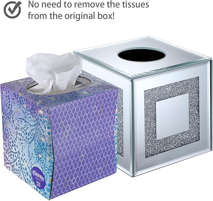 Sumnacon Crystal Square Tissue Box Cover - Image 7