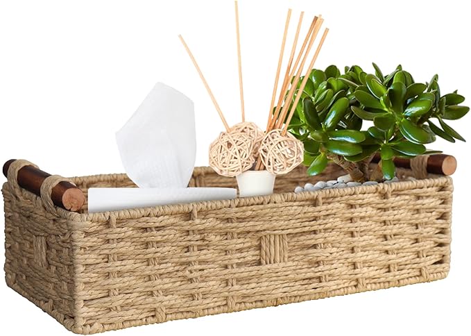 Round Paper Rope Storage Basket by STOBSK