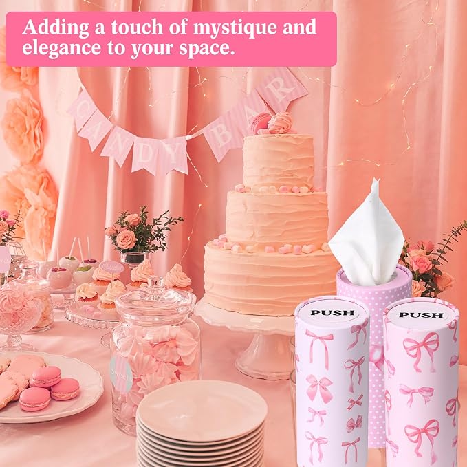 Outus 12 Pcs Bow Car Tissues Cylinder Holder - Image 5
