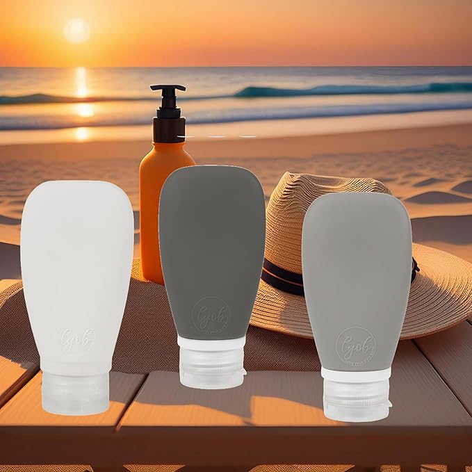 Travel Bottles for Toiletries, TSA Approved 3oz Leak Proof Silicone Refillable - Image 4