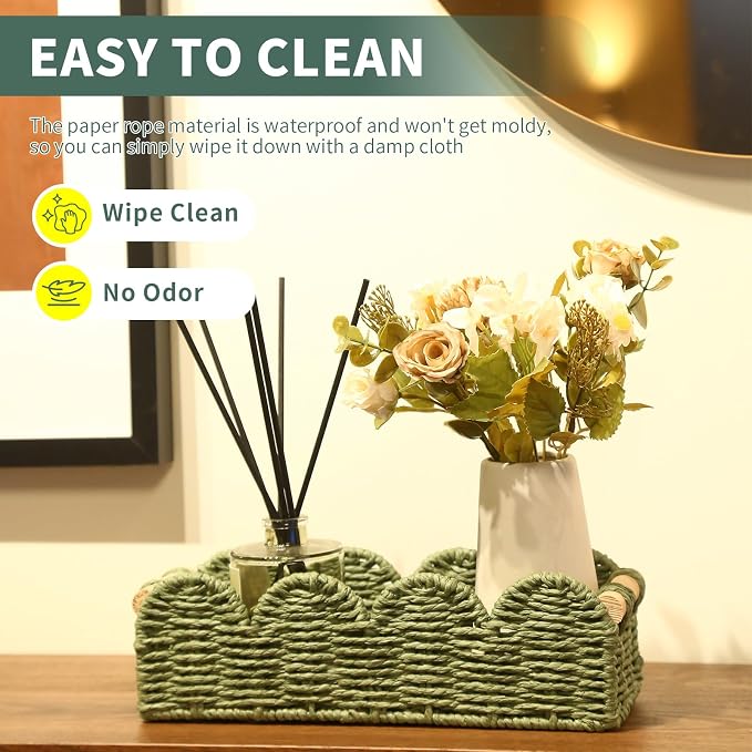 Paper Rope Storage Basket Set of 2 - Image 8