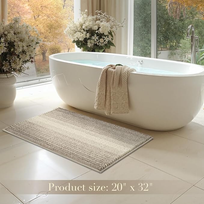 BSICPRO Bathroom Rugs, Bath Mat Non Slip 20 x 32 Inches Water Absorbent - Image 2