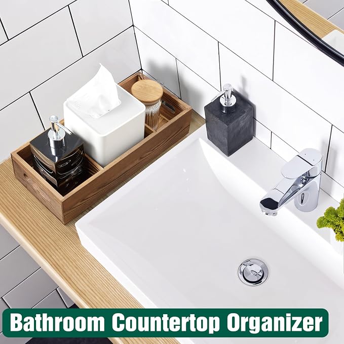 14 Inch Wood Bathroom Basket - Image 4