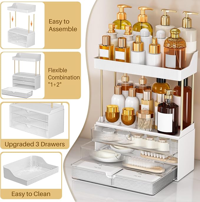 2 Pack Bathroom Counter Organizer - Image 2