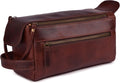 LEATHER VILLAGE Genuine Leather Travel Toiletry Bag by LeatherVillage