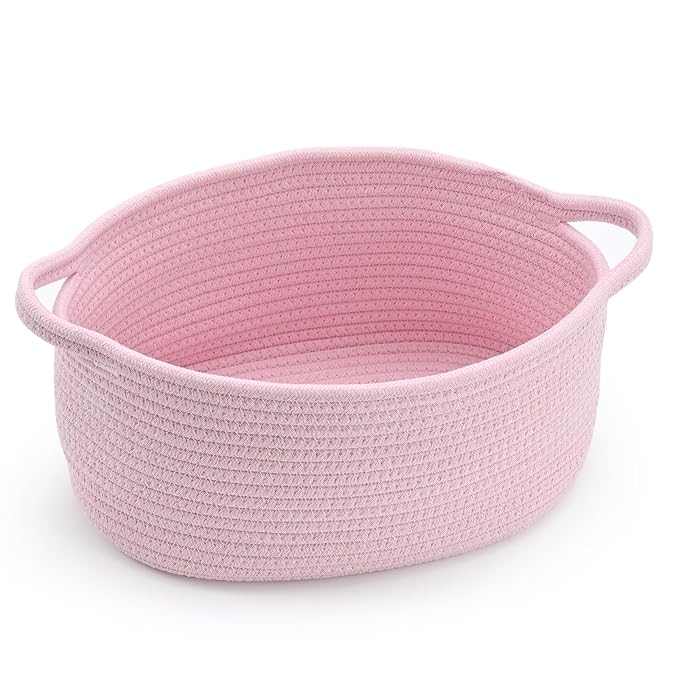 Pink Basket – Cute Basket for Girl Women, Baby Shower, Birthdays – Empty Basket by Unknown