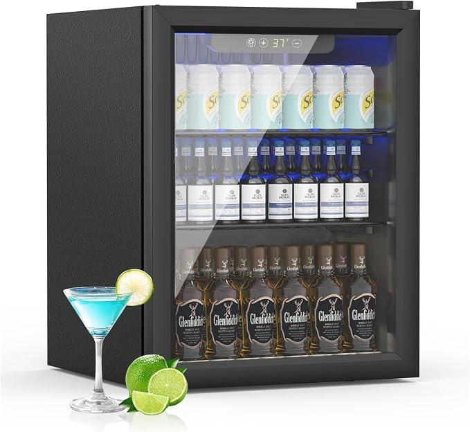 Stopasd Beverage Refrigerator Cooler, 1.7 Cu.Ft/70 Can Drink Fridge by Stopsad