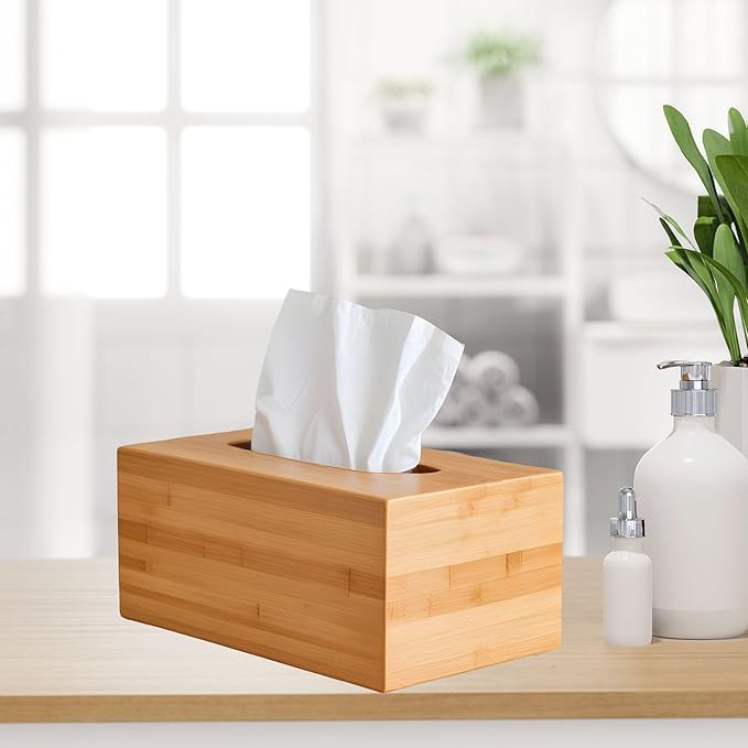 PERFORMORE Bamboo Tissue Box Cover - Image 6