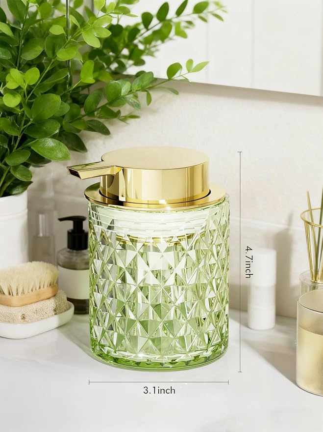 Bathroom Accessory Set, Foaming Soap Dispenser, Glass Hand Foaming Soap - Image 4