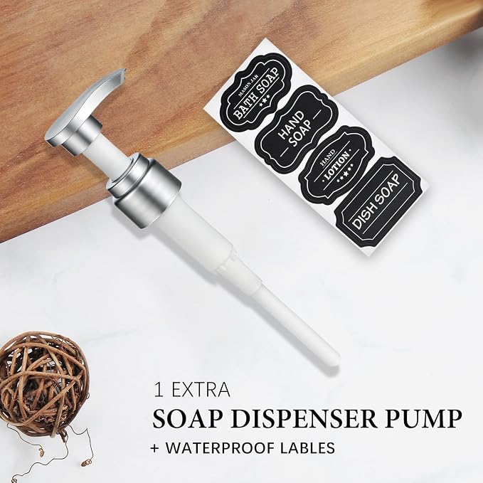 Amolliar Plastic Mason Jar Soap Dispenser - Image 3