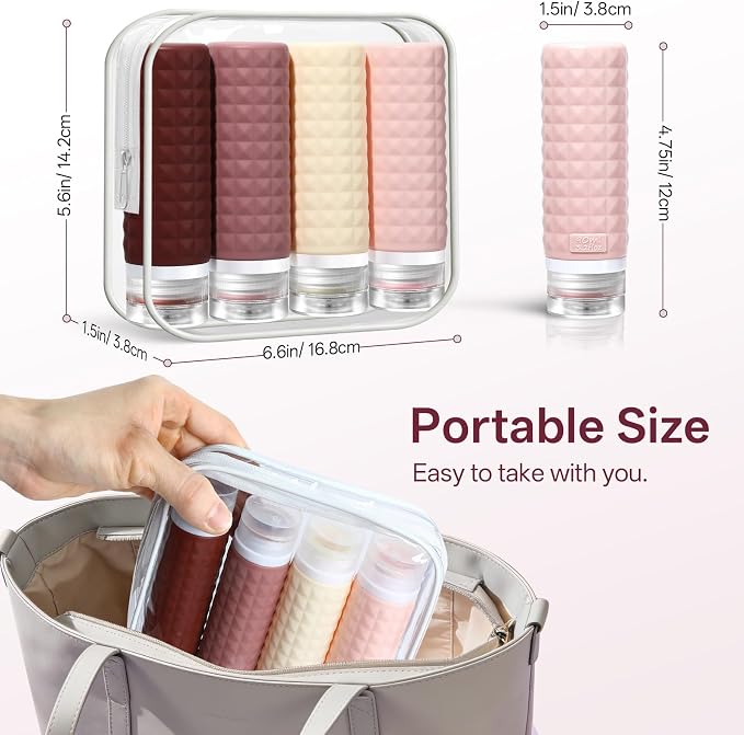 Travel Bottles for Toiletries, TSA Approved Travel Size Containers, Leak Proof - Image 3