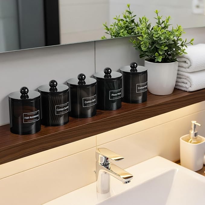4 Pack Acrylic Qtip Holder Dispenser - Image 9