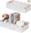 CubesLand Toilet Paper Storage Basket, Scalloped Edge Shelves Basket by CubesLand