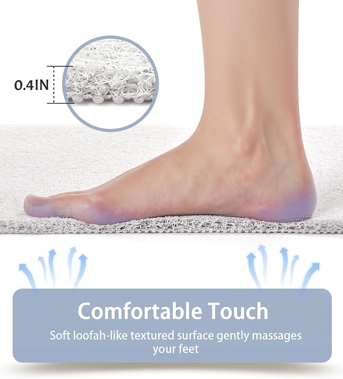 Mecko Non Slip Shower Mats, 16x40 Inch, Anti-Slip Bathtub Mats - Image 4