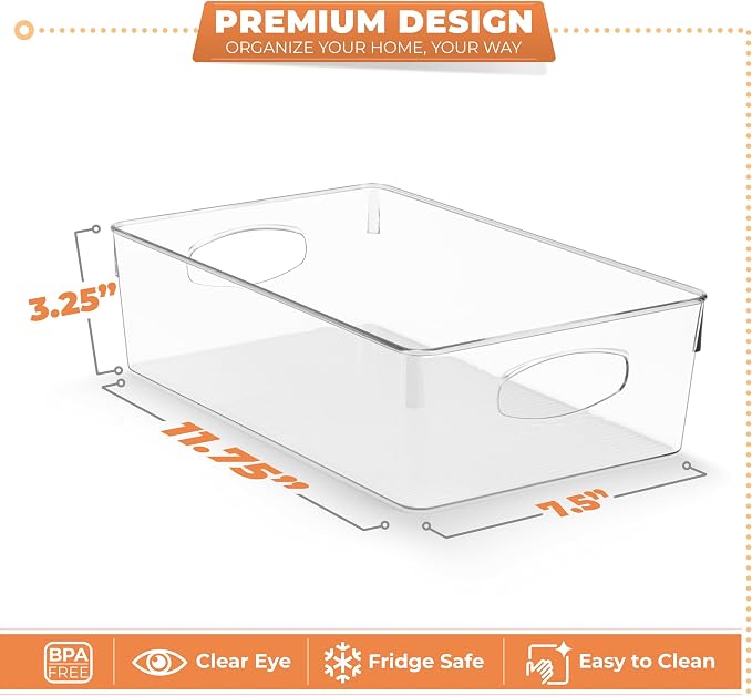 Sorbus XL Clear Plastic Storage Bins - Image 3