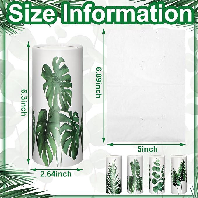 Zonon 8 Pcs Greenery Car Tissue Cylinder - Image 4