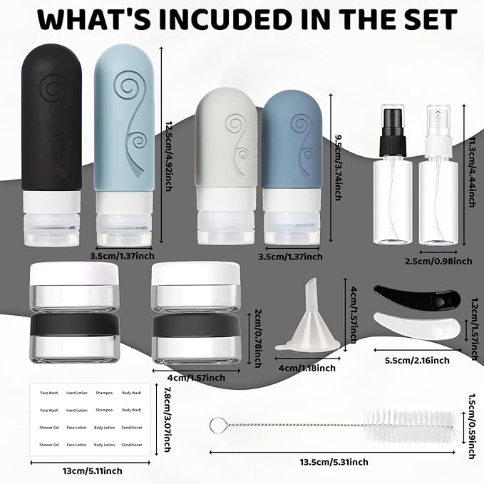 vodvob 16 Pack Travel Bottles Set - Image 3