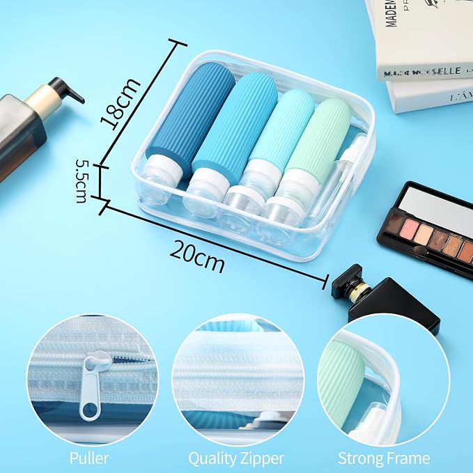 16 Pack Travel Bottles for Toiletries, Large 6oz Silicone Travel Containers - Image 5