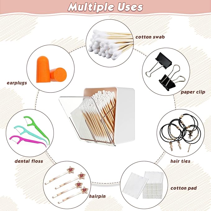 Sieral 2 Pcs Cotton Ball Holder Canisters - Image 5