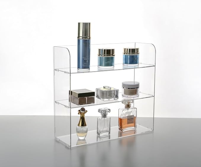 Jusalpha 3 Tier Clear Acrylic Organizer Shelf - Image 2