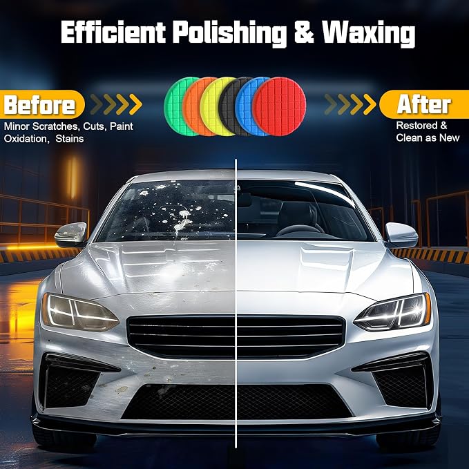 6 PCS Buffing Pads, Polishing Pad Kit 6.5 Inch Face - Image 5